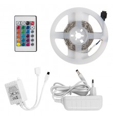 Комплект GLS-5050-30-7.2-12-IP20-PRO-RGB-3-5-KIT 3м, 5м лента + RGB контроллер + ИПН 12В